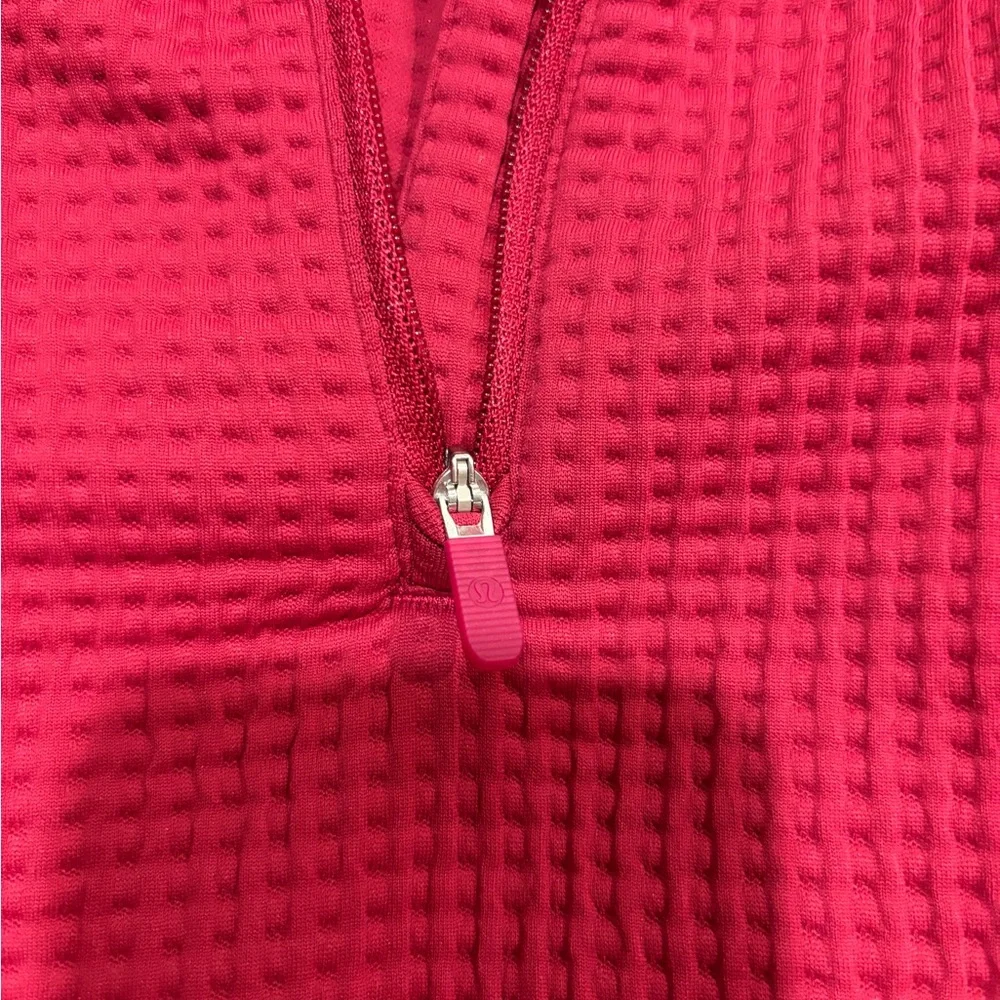 Lululemon Waffle-Knit Half-Zip Long-Sleeve Shirt Size 6 Like New Cozy Pullover - Picture 6 of 12